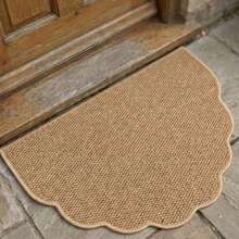 1pc Semi-Circular Wavy Edge Durable Floor Mat, Warm Brown, No Pattern Design, Bathroom Mat, Low-Key Elegant, Enhance Entryway Atmosphere, Door Mat, Small Rug, Welcome Mat, Carpet, Mat, Outdoor Door Mat, Kitchen Rug, Home Decor, Front Door Mat, Small Area Rug, Outdoor Mat, Home Decor, Area Rug, Garden Rug, Washable Rug - A - View 15