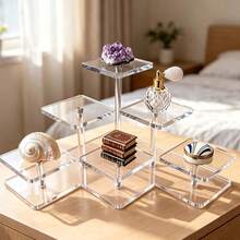 Acrylic Storage Rack Jewelry Figurine Cosmetic Display Stand Suitable For Bedroom Office Desktop Decoration - Multicolor - View 4