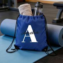 Personalized Drawstring Sports Backpack With Lightweight Drawstring Bag,Custom Your Name,Unisex, Ideal For Outdoor Sports,Leisure Travel,Daily Fitness - Multicolor - View 11