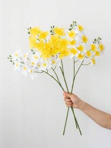 1PC Luxury Artificial Narcissus Flower Home Living Room Decor Ornament Dining Table Bouquet Photography Prop For B&B Hotel - Multicolor - View 1