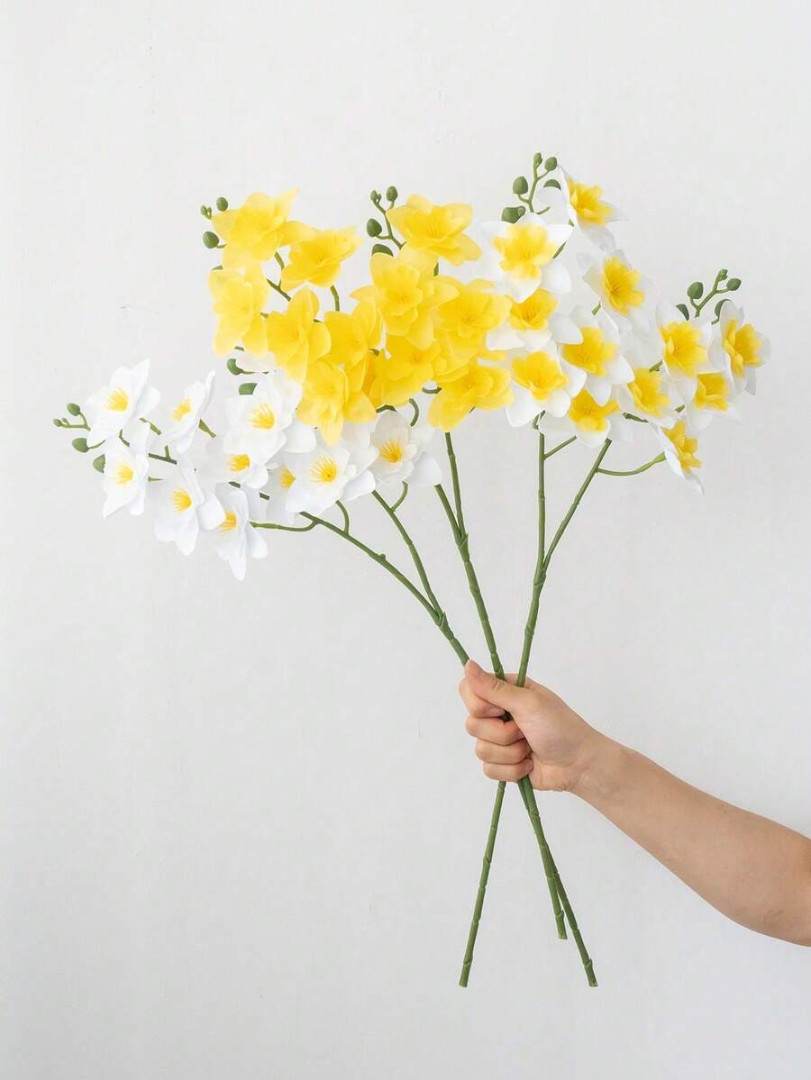 1PC Luxury Artificial Narcissus Flower Home Living Room Decor Ornament Dining Table Bouquet Photography Prop For B&B Hotel - Multicolor - View 1