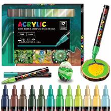 Professional Art Use]12/18/24 Colors Multicolor Acrylic Marker Set, Suitable For School, Classroom Supplies, Student Stationery, Artist Supplies, Back To School Gifts, Suitable For Coloring, Painting, Planner Marking, Christmas, Mother's Day, Back To School, Halloween Best Gifts. - Sets - View 17