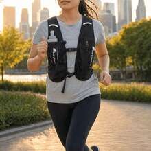 Running Vest Backpack, Hydration Vest, Running Backpack, 5L Capacity Backpack, Front Pocket For Phone, Running Hydration Vest (Backpack Only) - Black - View 8