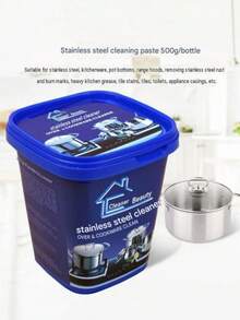 Multifunctional Cleaning Paste, Kitchen Stove & Range Hood Heavy Grease & Limescale Rust Removal Paste, Suitable For Bathroom, Kitchen, Living Room, Outdoor, Great Gift For Friends And Family (Randomly Shipped New And Old Models) - Powdery - View 4