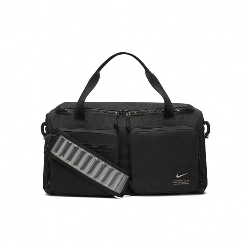 Nike Utility Power Padded Strap Sports Training Adjustable Shoulder Strap Polyester Camping Bag Gym Bag Travel Bag Unisex - Black - View 1