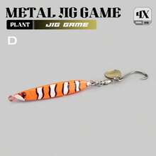 1PC 10‑30g Long‑Distance Casting Metal Jig Lures Rotatable Single Hook Spinner Blade High Gloss Hard Bait Saltwater Freshwater Inshore Offshore Shore Boat Fishing For Bass Mackerel Trout Salmon Predatory Game Fish - Multicolor - View 18
