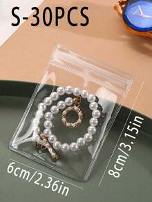 30/10/1pc Portable Transparent Jewelry Storage Book, 84/160 Transparent Pockets, Made Of Anti-Oxidation PVC Material, Can Store Rings, Earrings, Necklaces And Brooches. - Multicolor - View 15