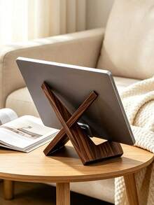 1pc Multi Tone Solid Wood Slouchy Reading Stand, Foldable Adjustable Recipe Book & Display Holder In Minimalist Design, All Season Household Decor Item For Adults, Suitable For Kitchen Bedroom Study Desk Storage Organizer Desktop Ornament - Multicolor - View 12