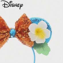 1PC Tropical Island Secret | Disney Moana Mickey Mouse Headband, Plumeria Summer Beach Amusement Park Headpiece - Multicolor - View 3