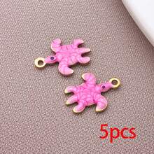 5pcs 18K Golden Plated Enamel Turtle Charms Sea Tortoise Animal Pendants For DIY Bracelet Necklace Earring Ocean Theme Jewelry Making Findings - Multicolor - View 22