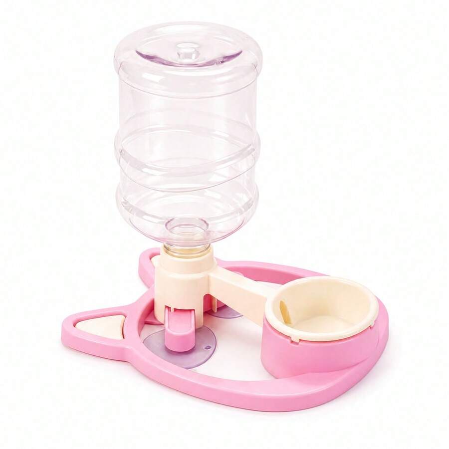 Dispenser Air Gravitasi Bahan ABS Baru untuk Kucing, dengan Tangki Air Transparan yang Dapat Dilepas, Mulut Mangkuk Kompak, dan Alas Terbuka.