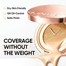 SKINTIFIC Full Coverage Concealer Foundation #01C Rose Ivory | Satin Finish, Oil-Control, Waterproof, Buildable Tattoo Coverage, Suitable For All Skin Types - 22N Shell Beige - View 6