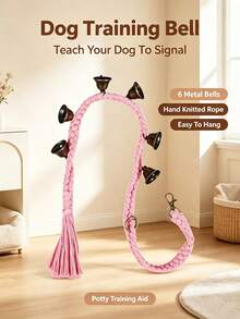 Dog Toilet Training Bell Rope, Hanging Bell With Copper Bell, Anti-Bite Braided Rope, Suitable For Puppy Toilet Training, Doorbell Training For Going Out, Pet Supplies - Multicolor - View 22