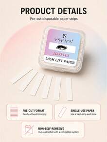1000PCS Disposable Lash Lift Paper Strips, Eyelash Lifting Covers, White, Lash Lift Tool For Beauty Salon & Home Use - White - View 4