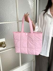 Mini Handbag Solid Color Pleated Edge Bow Flap Crossbody Women's Bag Fashionable Small Women's Bag - Pink - View 4