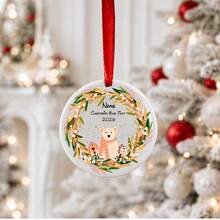Custom Christmas Ornament, Personalized Name And Text Holiday Hanging Decor, Festive Snowman Wreath Style, Customized Christmas Tree Ornament, Customizable Wall Hanging Keepsake, Christmas Home Decor, Holiday Gift 2026, Room Decor, Family Gift - Style B - View 6