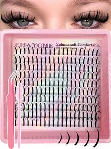 200pcs Fluffy Single Cluster False Eyelashes D Curl Dense Long 10-18mm Suitable For DIY Eyelash Extensions Beginners Can Easily Create Perfect Eyelashes At Home Ideal Gift For Women And Girls - DD - View 10