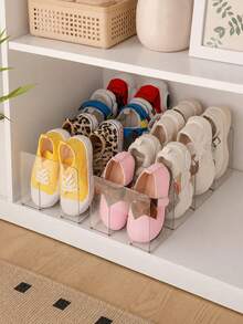 Transparent Plastic Shoe Rack - Space-Saving, No Assembly Required, Multi-Layer Floor Shoe Cabinet, Durable Transparent Storage Rack, Suitable For Entryway, Closet, Home Storage, Layered Storage System, Easy To View, Practical Storage Rack - Multicolor - View 7