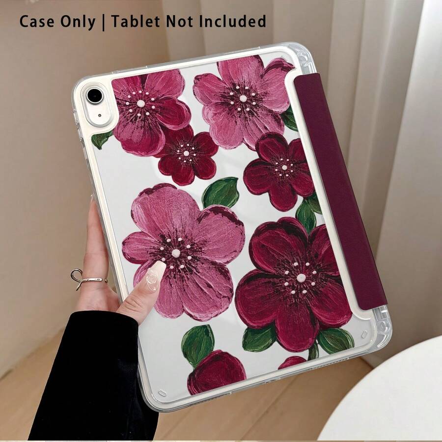 Casing Pelindung Tablet Motif Bunga dengan Efek Lukisan dan Stand, Cocok untuk Honor 8/9/10/X8/X8A/X9/X8Pro/X9Pro dan Model Lainnya/ MatePad SE 11 Inch/MatePad 11 Inch/11.5 Inch, MatePad Pro/, Apple Generasi ke-10/11 2025 (A16), Galaxy Tab A7/A9 dan Model Populer Lainnya - Gaya 56 - View 1