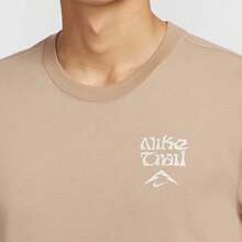 Nike Men's Short Sleeve Fashionable Versatile Minimalist Graphic Quick-Dry Crew Neck Running T-Shirt Khaki - Khaki - View 6