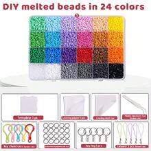 24/48/72/96/120 Colors Pearl Bead Set 2.6mm Mini Fuse Beads Making Tool Kit Multiple Tools Suitable For Beginners Adults Relaxation Art Projects Handicraft Decorations Indoor Decoration Fuse Bead Material - Perler Bead Set - View 8