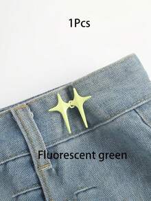 1 Set Adjustable Star-Shaped Button Waist Tightener, No-Sew No-Tool Removable Decorative Waist Buckle Set, Suitable For Loose Jeans, Pants, Skirts, Cuff Denim Button Pins - Multi-color - View 25