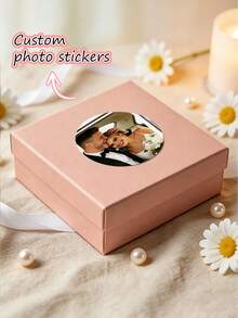 Personalised Photo Stickers Labels, Wedding Stickers, Photo Labels, Birthday Party Stickers,Suitable For Workers, Pets, Home, Office, Applicable For Halloween Decor, Decor, For Family, Small Business Brandin,Personalized, Unique - Multicolor - View 2