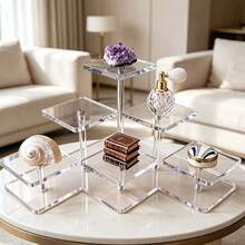 Acrylic Storage Rack Jewelry Figurine Cosmetic Display Stand Suitable For Bedroom Office Desktop Decoration - Multicolor - View 7