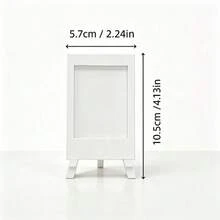 White Mini Instant Photo Frame, Easel-Style Photo Display Stand, Reusable Desktop Photo Ornament, Multi-Scene Universal Desktop Decor, Ideal Gift For Friends, Family And Classmates, Perfect For Birthdays, Anniversaries And Holidays - Picture Frame - View 7