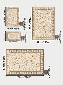 1 buah Karpet Ruang Tamu Motif Bunga Unta Musim Gugur. Cocok untuk Dapur, Ruang Makan, Dekorasi Liburan Kamar Tidur, Kantor, Lobi, Keset Anti Selip, Kamar Mandi, Lorong, Ruang Belajar, Karpet Area Ruang Bermain. - Unta - View 3
