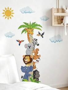 1 miếng dán tường họa tiết động vật hoạt hình, decal tường PVC hoạt hình trang trí nhà cửa, nhãn dán, decal vinyl trang trí nhà, vật dụng trang trí mùa xuân làm mới ngôi nhà, nhãn dán trang trí Rama, quà tặng sinh nhật tốt nghiệp - nhiều màu - Xem 6