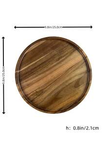 Round Wooden Tray, Multi-Compartment Tray, Cold Food Platter, Home Essentials, Home Decor, Kitchen Supplies, Living Room Bathroom Party Coffee Table Storage Organizer - View 9