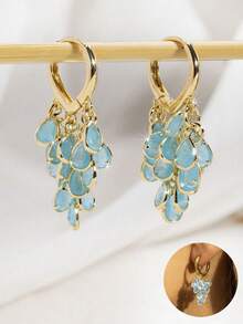 Jade-colored Teardrop Earrings