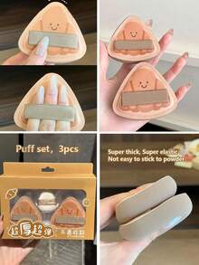 3/2/1pcs Soft Multi-Functional Makeup Sponge Cushion Set, Gift, Travel, Cheap Goodies, Travel Essentials - Multicolor - View 5