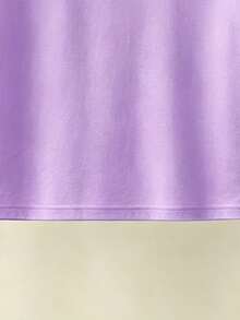 Tween Girl Raglan Long Sleeve T‑Shirt, German Slogan Heart Graphic Printed Cotton Top, Soft Comfortable Casual Tee - Purple Yam - View 5