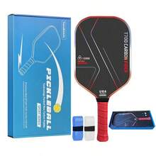 BSKT T700 Carbon Fiber Pickleball Paddle Set, Matte Textured Surface, Honeycomb Core Structure, TPU Edge Guard, Advanced Sports Equipment For Adults - Multicolor - View 15