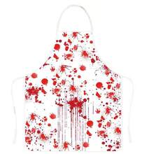 1件萬聖節血腥圍裙屠夫裝扮道具，附恐怖手印，適合成人男女角色扮演、派對烹飪 - 彩色 - 查看 19