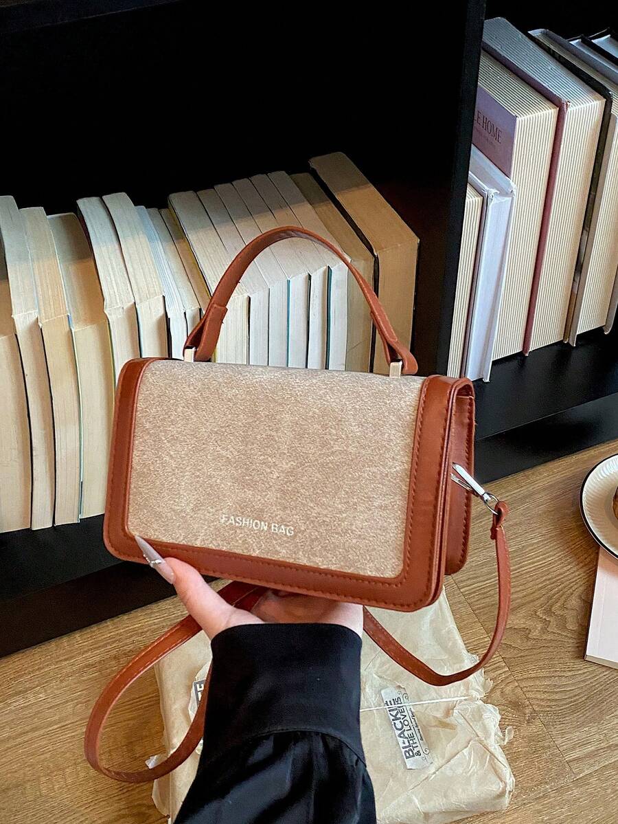 Box-Shaped Bag, Fashionable Commuter Versatile Design, Premium Texture, Durable & Waterproof Material, Slimming & Elegant, Casual Travel First Choice - Brown - View 1