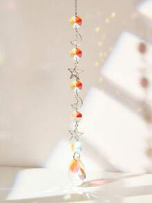 Butterfly Crystal Sun Catcher Window Hanging, Rainbow Prism Pendant With Star Charm, Bohemian Style Bedroom Living Room Home Decor - Multicolor - View 5