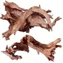 1/2pcs Natural Aquarium Driftwood Branches, Fish Tank Decoration Ornament, 2-8 Inches Multiple Sizes, Suitable For Betta Cichlid Shrimp Tank, Reptile Climbing Hiding Cave, Moss Fixing Hardscape, Rustic Brown Forest Style, Freshwater Use - A - View 2