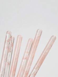 1pc Pink Mist Nail Art Brush With Cap, Large Square Flat Daisy Brush, Versatile Sweeping Brush, Triangle Brush, Nail Art Tool - Multicolor - View 10