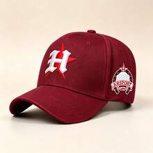 1pc Unisex Letter "H" Embroidered Baseball Cap, Adjustable Buckle Design, Stylish, Suitable For Outdoor Mountaineering Sports & Daily Matching - Multicolor - View 10