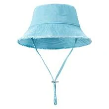 1pc Women's Drawstring Brim Bucket Hat, Adjustable Size Frayed Edge Sun Hat, Soft Fabric, Sun Protection Windproof, Travel Beach Seaside Leisure Vacation Play Daily Use - Multicolor - View 7