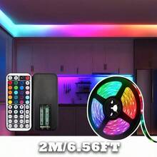 Acosh Neon Dây đèn LED RGB đổi màu USB 12LEDs/M 5V kèm điều khiển từ xa, phù hợp cho phòng ngủ, nhà bếp, tiệc tùng, trang trí nhà cửa - Dây đèn LED RGB+Điều khiển từ xa 44 phím - Xem 13