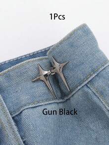 1 Set Adjustable Star-Shaped Button Waist Tightener, No-Sew No-Tool Removable Decorative Waist Buckle Set, Suitable For Loose Jeans, Pants, Skirts, Cuff Denim Button Pins - Multi-color - View 17