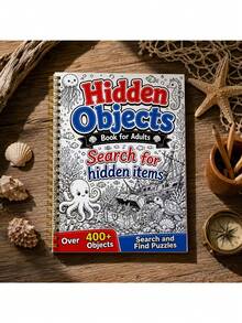 Mindfulness Art Coloring + Hidden Object Puzzle 2-In-1 Activity Book A5 Spiral Bound Suitable For Adults And Seniors Brain Training Stress Relief Gift - Multicolor - View 5