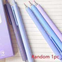 5pcs/1pc Collect Moonlight Retractable Gel Pen Set, Gradient Blue Star & Moon Print 0.5mm Black Ink Smooth Writing Ballpoint Pens, Fresh Macaron Cute Student Exam Stationery - Multicolor - View 12