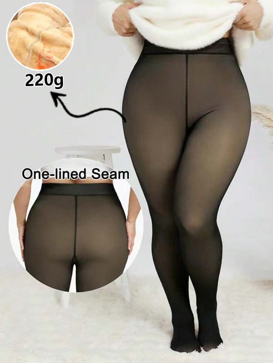 1pc Women's 220g Mid-Waist Sheer Elastic Soft Tights, Suitable For Daily Wear, Dance And Photography - Multicolor - View 1