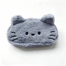 1pc Cute Glasses Cat And Animal Plush Pencil Case, Stationery Storage Box, Stationery Storage Bag, Large Capacity Pencil Bag, Durable Cat And Dog Pattern Storage Bag, School Activity And Holiday Gift - Multicolor - View 9