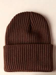 1/2PCS Kids Unisex Autumn/Winter Warm Knitted Vertical Striped Solid Color Pattern Versatile Hat & Scarf 2 Pieces Set Knitted Beanie - Vertical Stripes - View 30